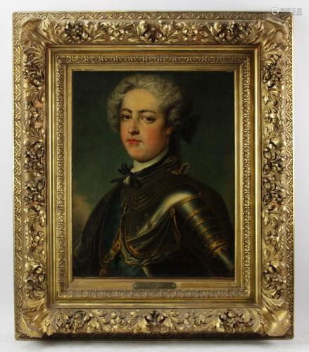 Hyacinthe Rigaud, "Louis XV", Oil on Canvas