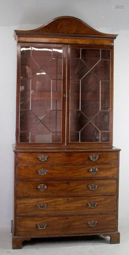 Early 19thC English Mahogany Breakfront