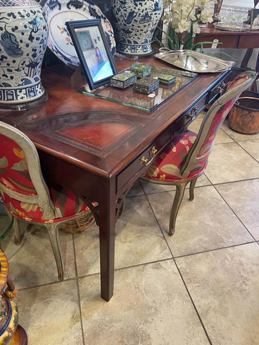 Kittinger Mahogany Leather-Top Desk