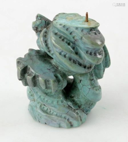 Chinese Chin Dynasty Carved Turquoise Stand