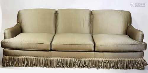 Custom Silk Upholstered Sofa