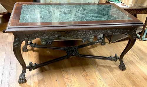 French Marble Top Long Table
