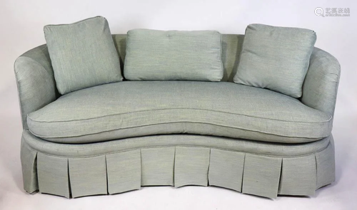 Custom Upholstered Curved Shape Sofa