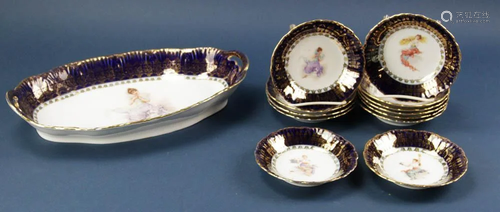 19thC Austrian China Fruit Set, Victoria Carlsbad