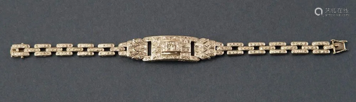 14k White Gold and Diamond Bracelet