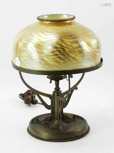 Brass Art Nouveau Table Lamp