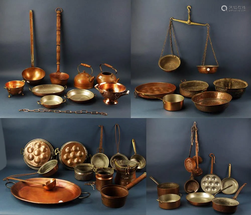 Large Collection of Copper Kitchen Items