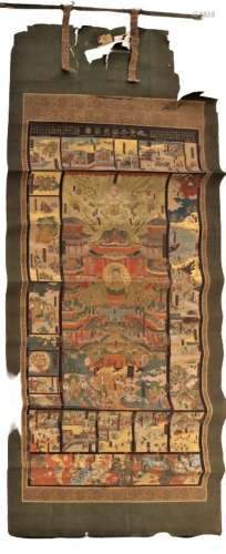 Early Important Chinese Thangka Scroll