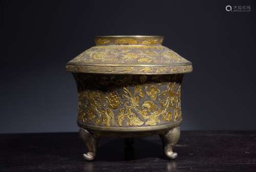 Chinese Gilt Bronze Cup