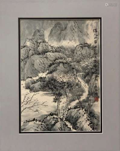 Chinese Ink Color Landscape Painting