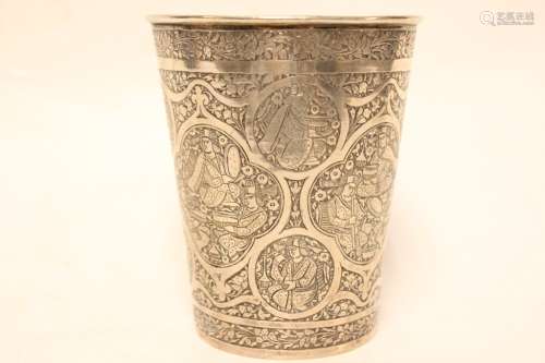 Persian Antique Silver Cup