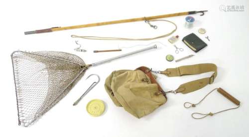 A collection of mid to late 20thC fishing equipment, compris...