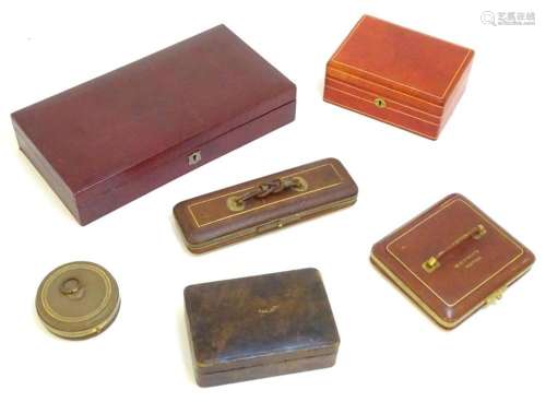 Three late Victorian concertina boxes / cases to include glo...