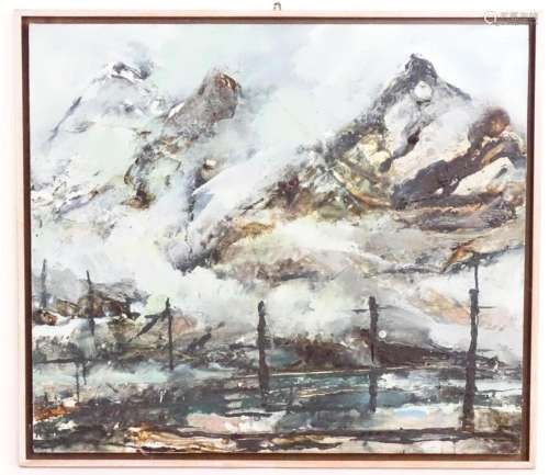 Lesley Halliwell (b. 1965), Mixed media on canvas, Cerro Cas...