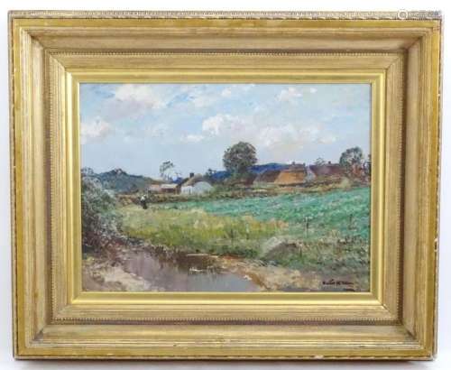 Walter McAdam (1866-1935), Oil on canvas, A river landscape ...
