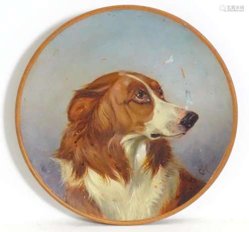 Colin Graeme (1858-1910), Oil on terracotta plate, A portrai...