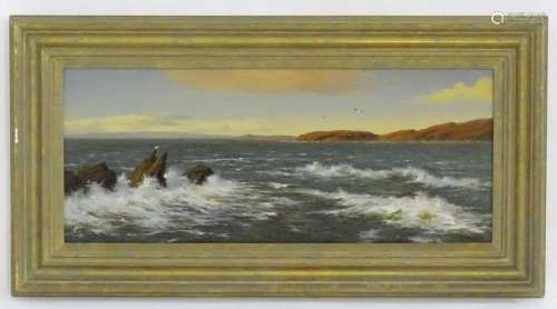 Howard Shingler (b. 1953), Oil on canvas, A seascape with cr...