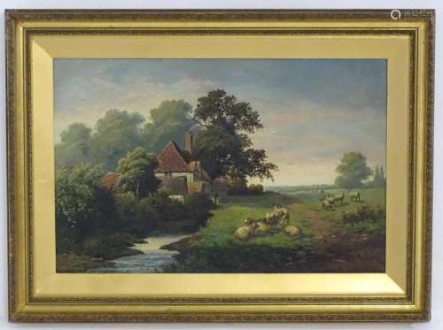William P. Cartwright (1864-1911), Oil on canvas, Farm Build...