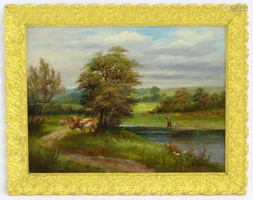 G. Willians, Early 20th century, Oil on canvas, A landscape ...