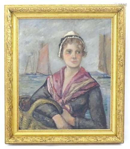 French School, Early 20th century, Oil on canvas, The Fisher...