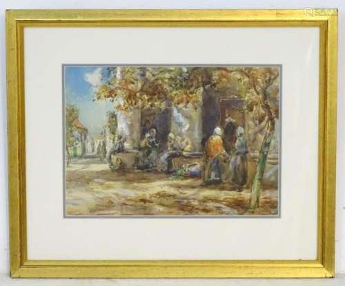Thomas William Morley (1859-1925), Watercolour, Honfleur, Fi...