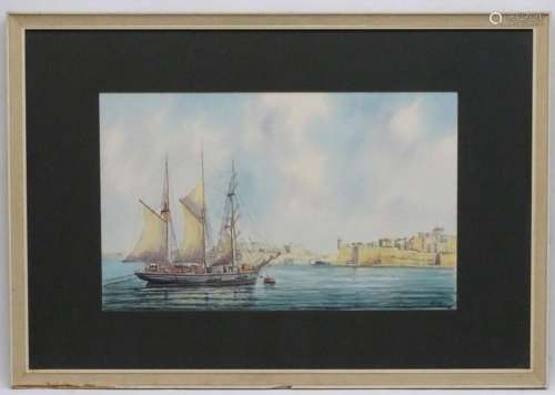 A. M. Galea, 20th century, Maltese School, Watercolour, A mo...