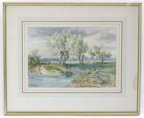 Manner of Charles Pyne, 20th century, Watercolour, A landsca...