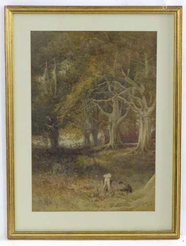 A. Marlow, 19th century, English School, Watercolour, Two fi...