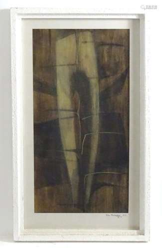 John Mockridge, 20th century, Charcoal and chalk, An abstrac...