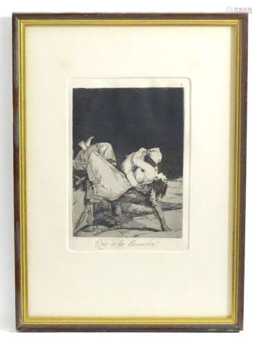 After Francisco Goya (1746-1828), Spanish School, Etching, Q...