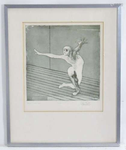 John William Mills (b. 1933), Limited edition etching, Dance...