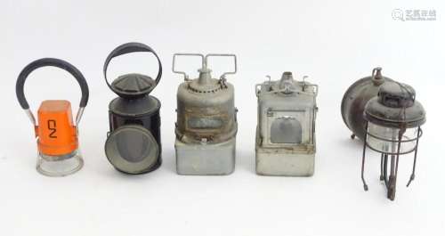 Five signalling lamps, comprising a late 20thC American Star...