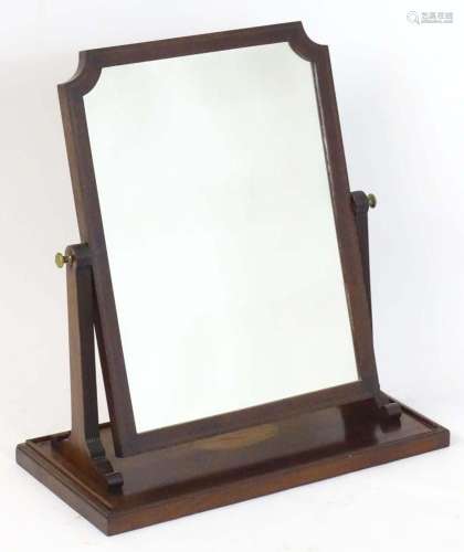 A Regency period mahogany dressing / toilet mirror with a sh...