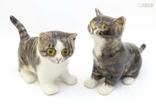 Two Winstanley models of Tabby kittens / cats. Each marked u...
