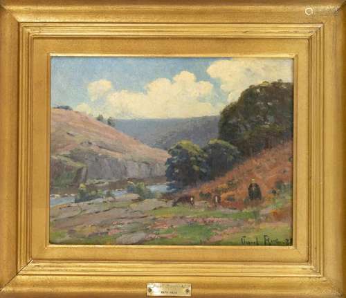 Paul Rue, painter c. 1900, Landsca