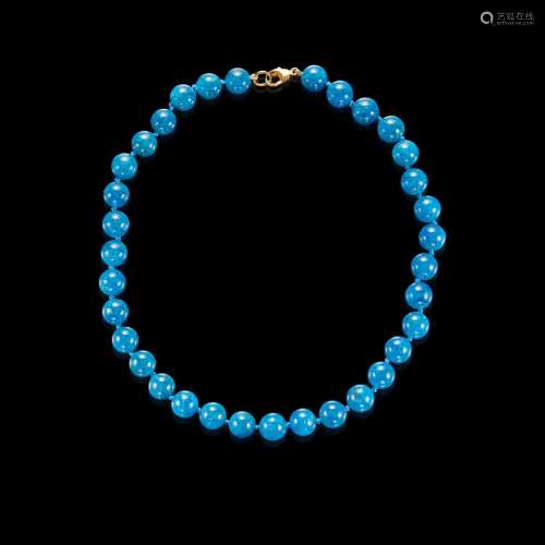 Blue Apatite Bead Necklace