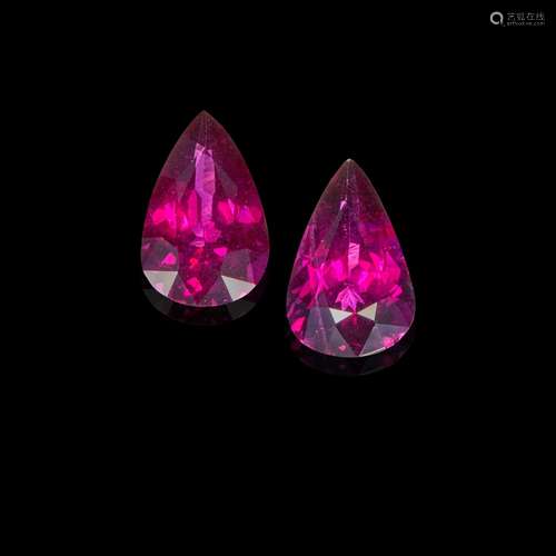 Pair of Rhodolite Garnets