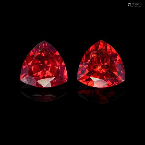 Pair of Spessartite Garnets