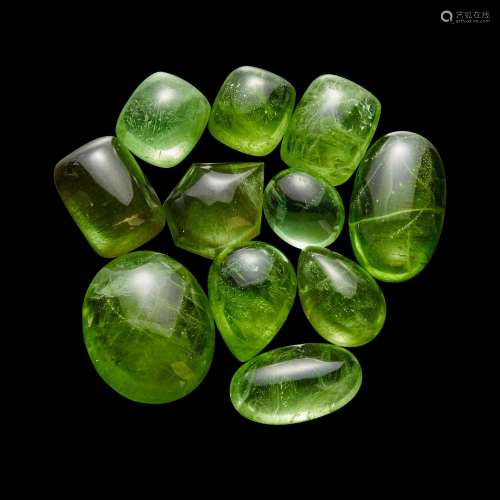 Group of Large Peridot Cabochons