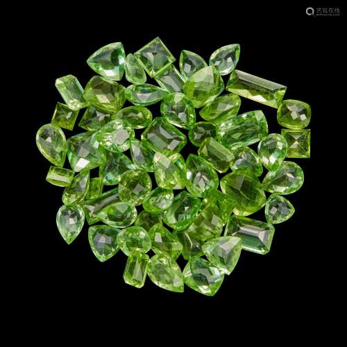 Group of Faceted Peridots