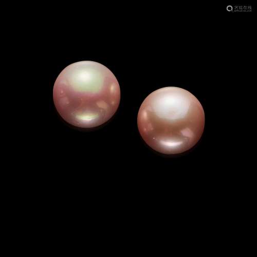 Two Fancy-colored Freshwater Cultured Pearls