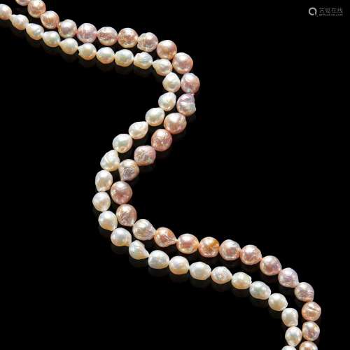 Two Freshwater Cultured Pearl Strands