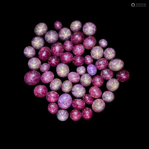 Fifty-one Star Rubies and Pink Sapphires