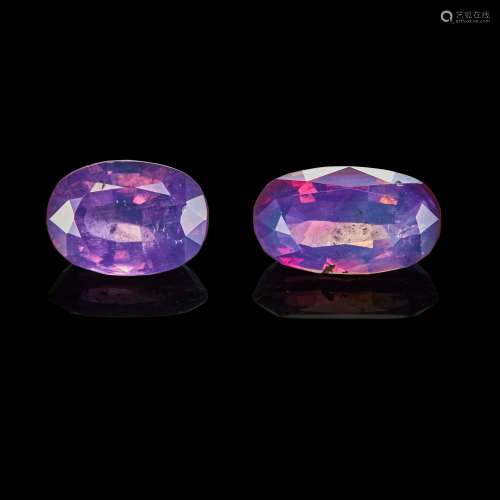 Two Purple Sapphires