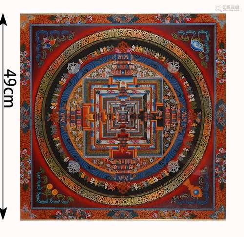 Painted Thangka of Mandala