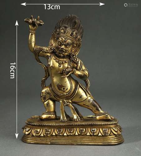 Gilt-Bronze Statue of Mahakala