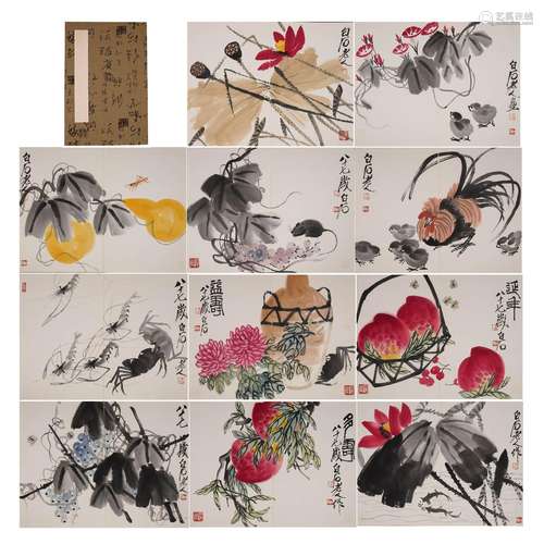 Qi Baishi, Chinese Objetcs Paintig Album