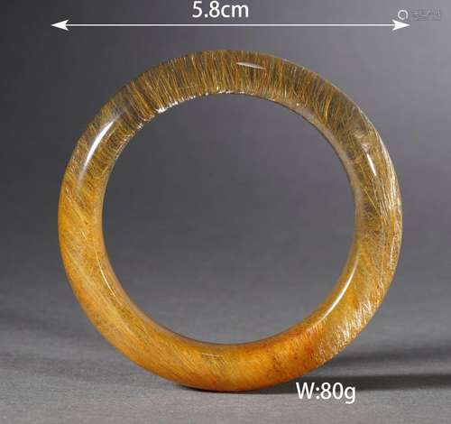 Rutilated Quartz Bangle