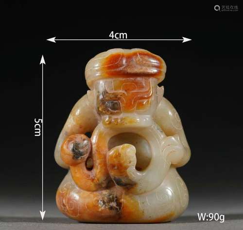 Carved Jade Monkey