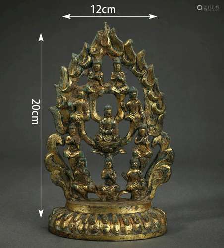 Gilt-Bronze Statue of Shakyamuni Preaching